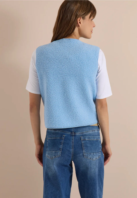 Cecil Teddy Vest - Blue