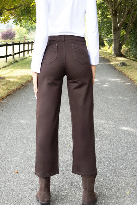 No2moro Napoli Wide Leg Jeans - chocolate brown
