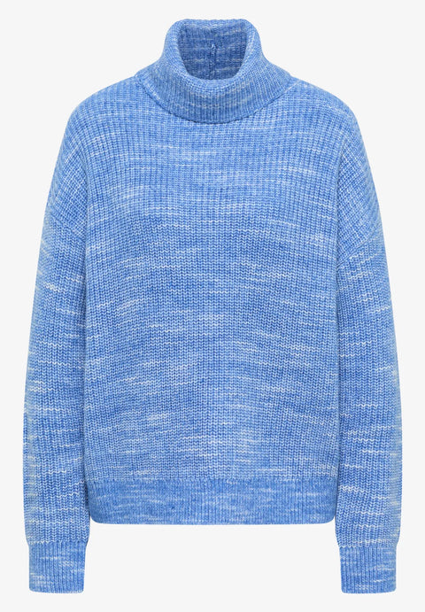 Cecil Space-dye Rollneck Knit - Blue