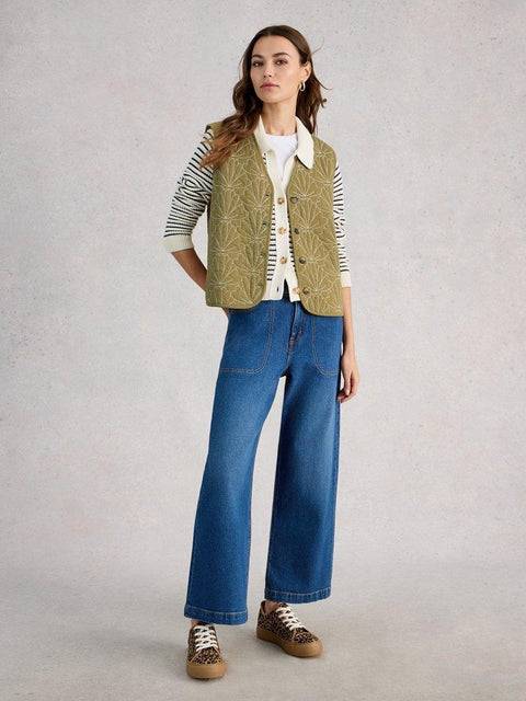 White Stuff Ayra Quilted Gilet
in GREEN MULTI