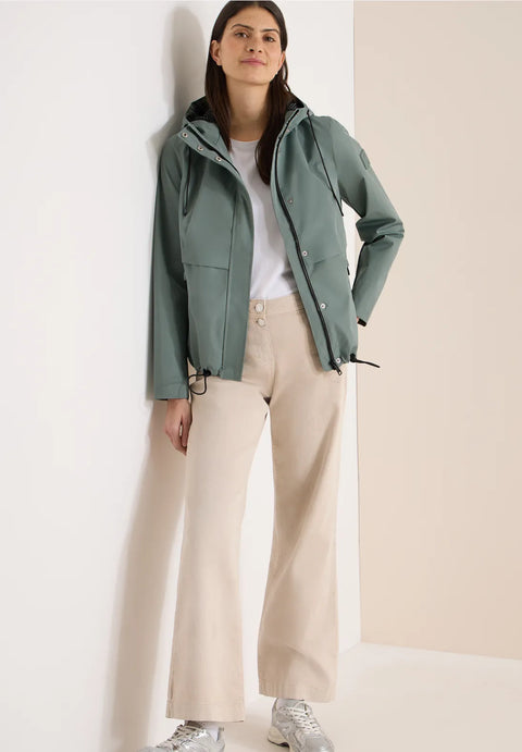 Cecil Windbreaker with Hoody - kelp green