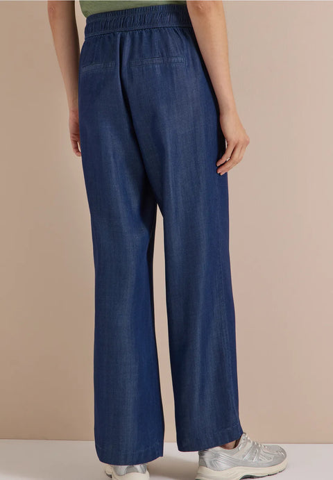 Cecil Wide Leg Tencel Denim Trousers