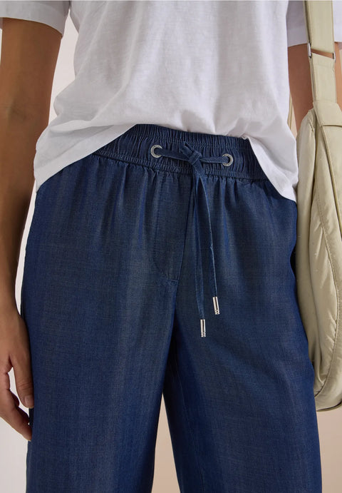 Cecil Wide Leg Tencel Denim Trousers