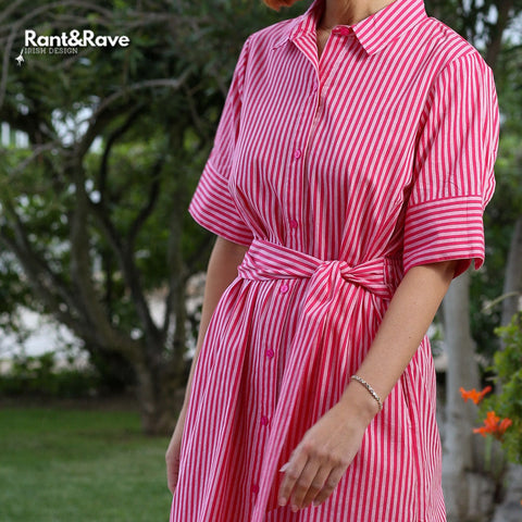 Rant & Rave Alicia Shirt Dress - Pink