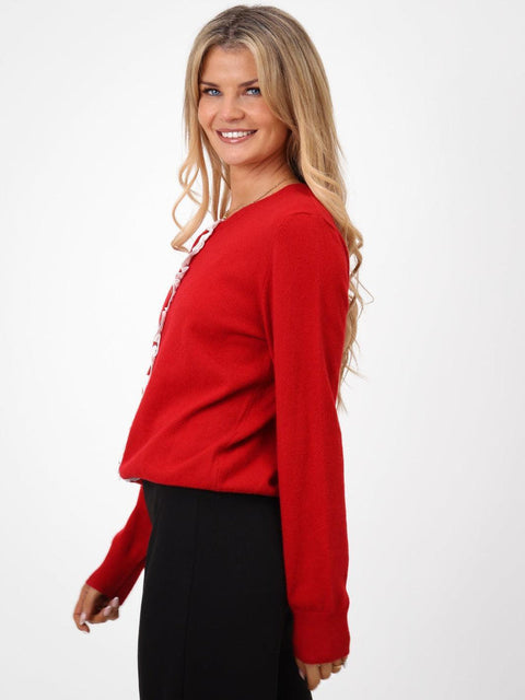 Kate & Pippa Lilah Cardigan In Red