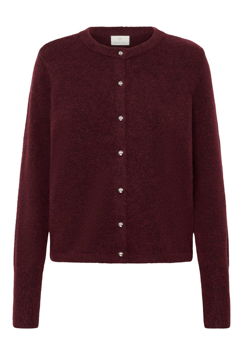Kaffe Kaniel Knit Cardigan - Wine