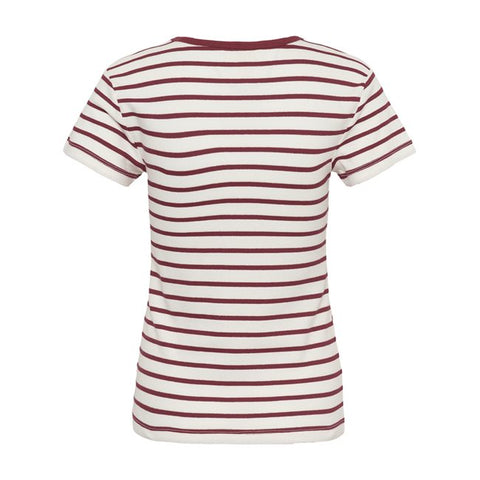 Part Two Rochelle T-Shirt - burnt russet stripe