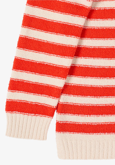 Cecil Striped Summer Knit - pearl beige