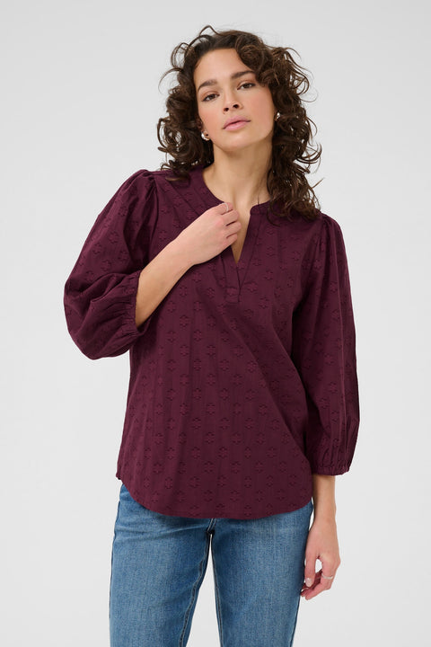 Kaffe Kaenya Blouse - Wine