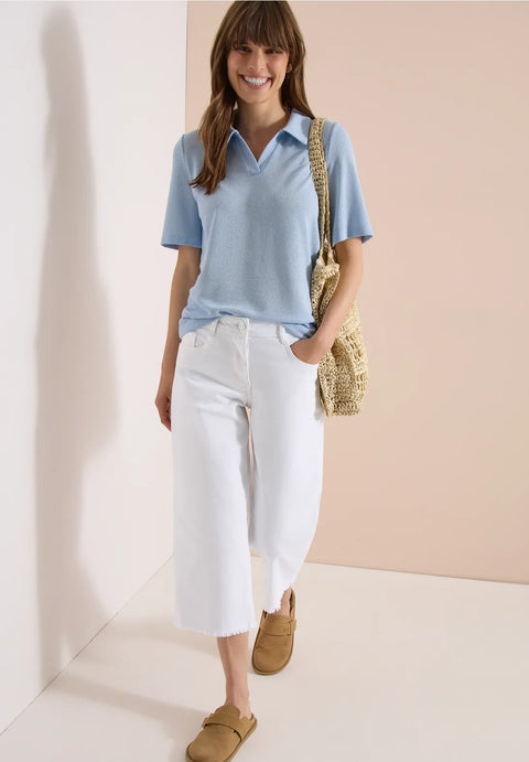 Cecil Neele White 3/4 Length Jeans