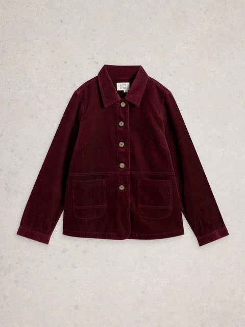 White Stuff Carrie Cord Jacket - Dark Plum#