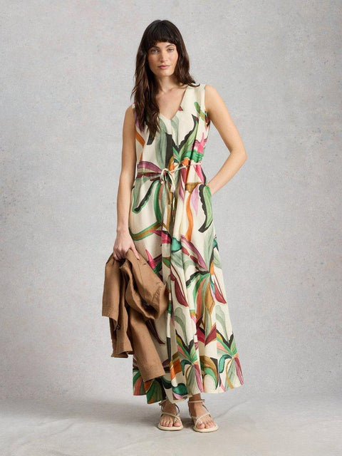 White Stuff - Poppy Linen Blend Maxi Dress (downsize)