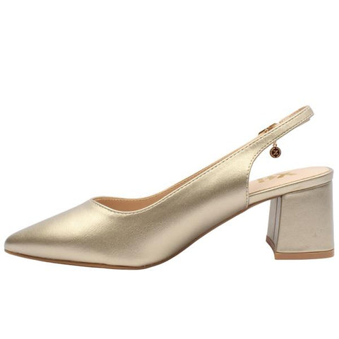 Xti Gold Sling Back Shoe