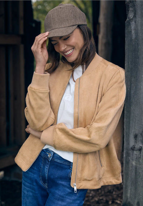 Cecil Velour Jacket - Golden Camel