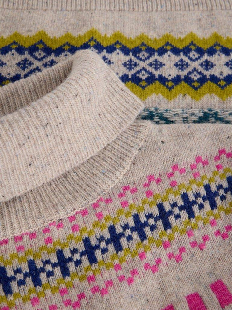 White Stuff Felicity Farisle Jumper - nat multi