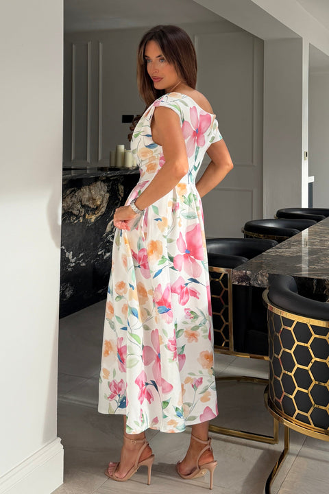 Girl in Mind Betty Skater Midi Dress - Pink