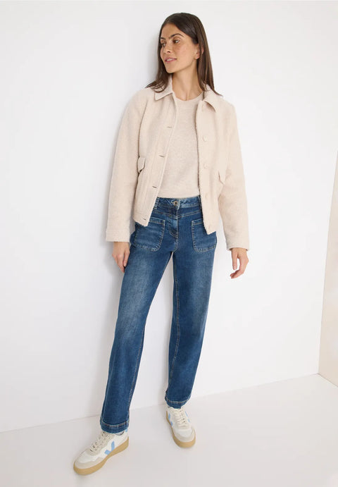 Cecil Neele Wide Leg Patch Pocket Jeans