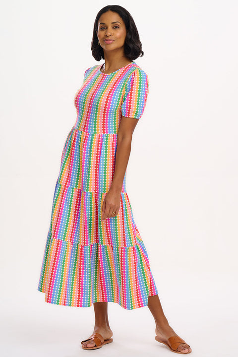 Sugarhill Minerva Midi Shirred Dress