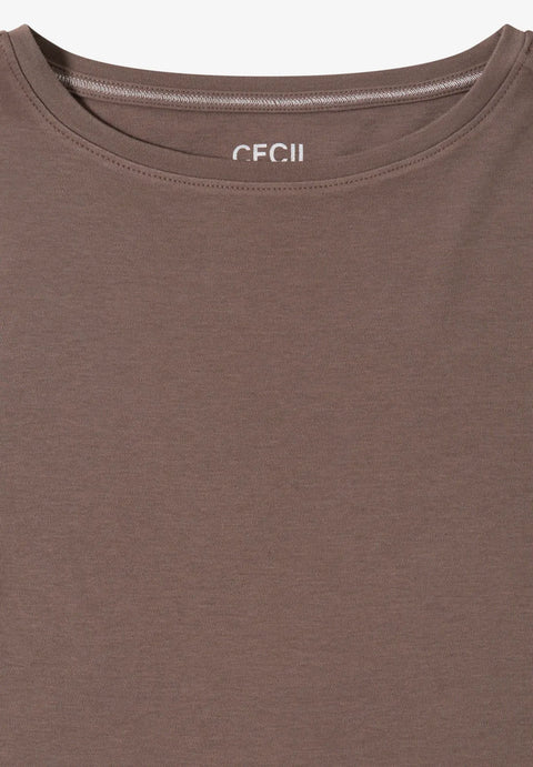 Cecil Basic Top - Urban Taupe