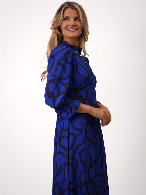 Kate & Pippa Simona Midi Dress in Royal Blue/ Navy