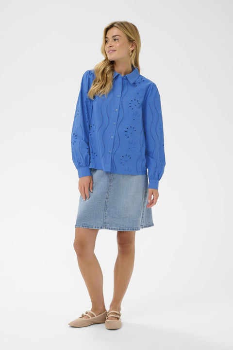 Cream Signe Shirt - Palace Blue