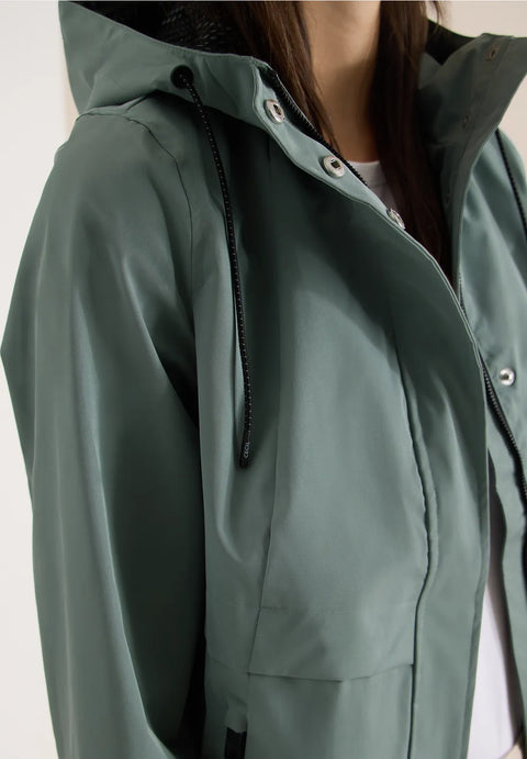 Cecil Windbreaker with Hoody - kelp green