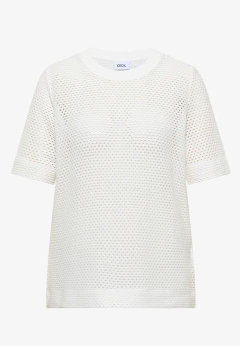 Cecil T-Shirt Knit - White