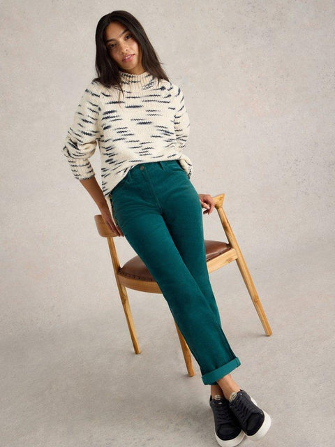 White Stuff Brooke Straight Leg Cord Jeans - dark green