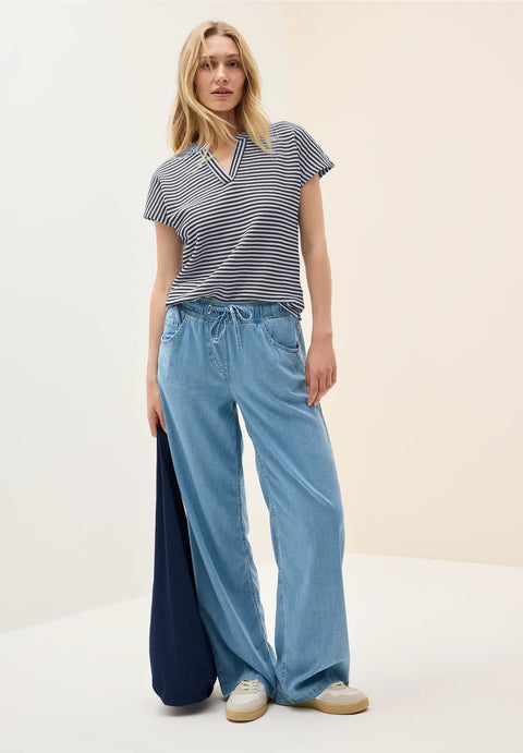 Cecil Striped structural T-shirt