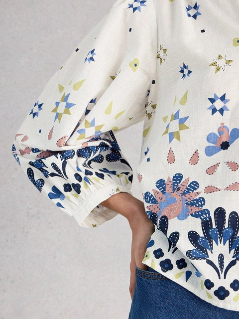 White Stuff Lana Top - Ivory Multi