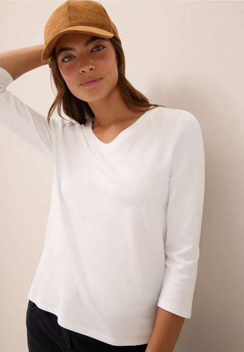 Cecil Basic V-Neck Long Sleeve T-Shirt