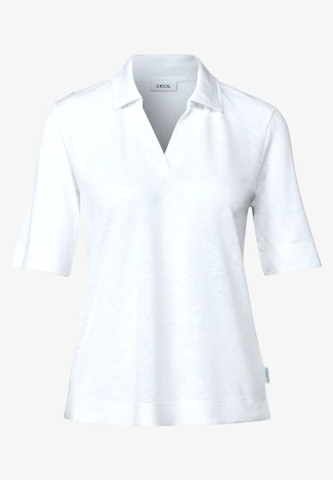 Cecil  Linen Look Polo Shirt