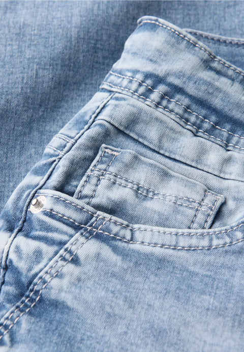 Cecil Scarlett Jeans with Turn Up - Light Blue