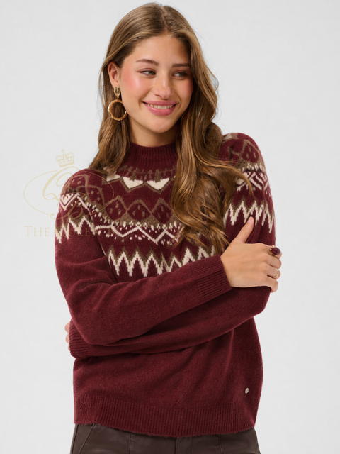 Cream Cherrie Knit - cabernet island