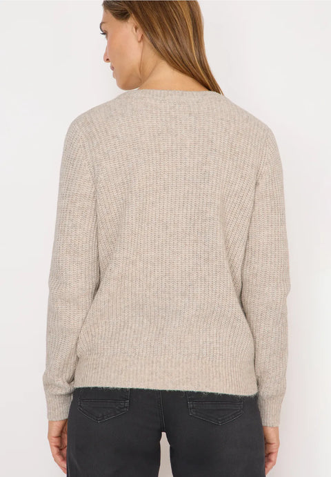 Cecil Buttoned Cardigan - Toffee Cream