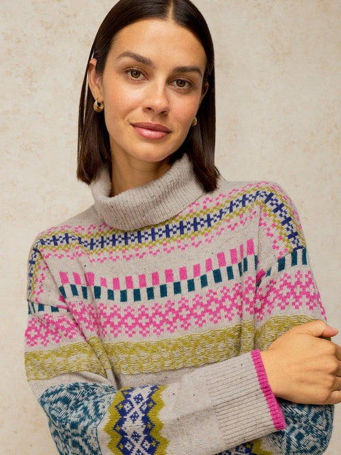 White Stuff Felicity Farisle Jumper - nat multi