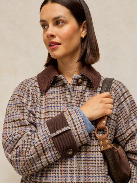White Stuff Emmeline Check Coat