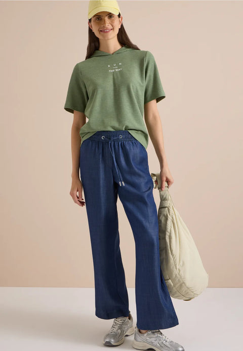 Cecil Wide Leg Tencel Denim Trousers