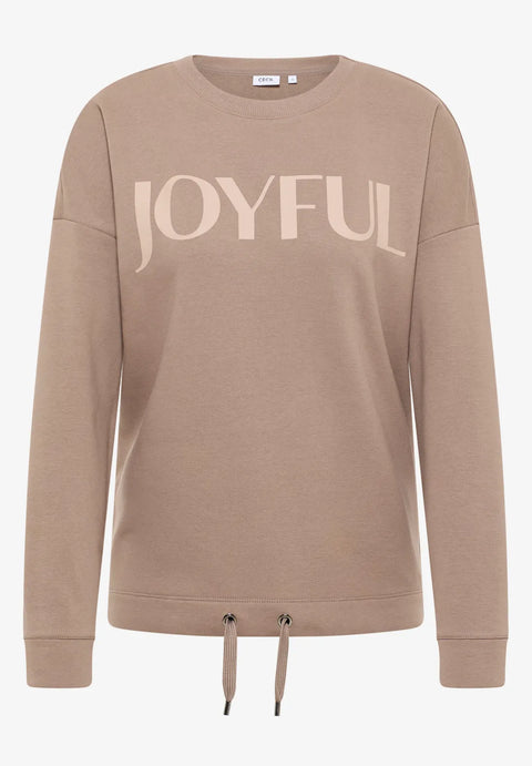 Cecil Taupe Sweatshirt with drawstring