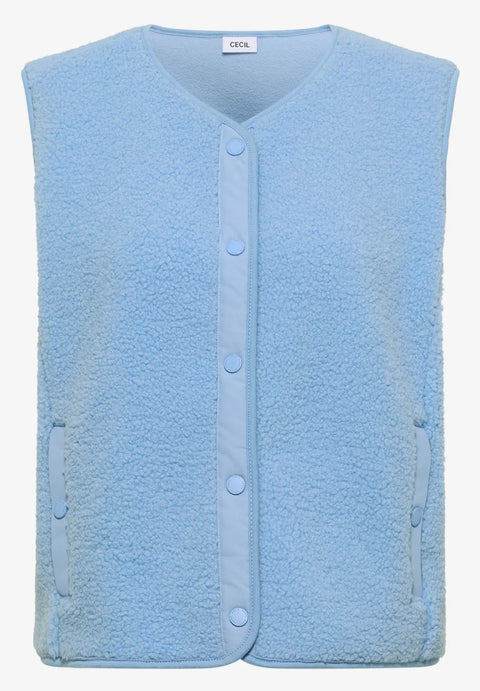 Cecil Teddy Vest - Blue