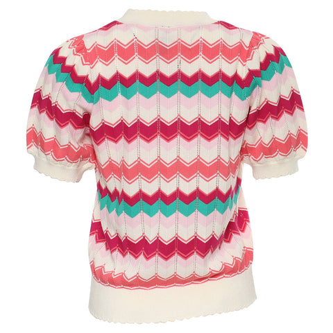 Rant & Rave Mavis Short Sleeve Jumper - Pink