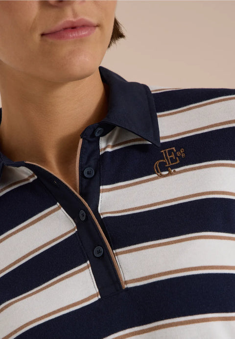 Cecil Long Sleeve Poloshirt - urban dark navy