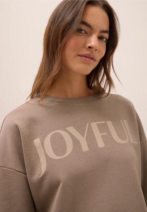 Cecil Taupe Sweatshirt with drawstring