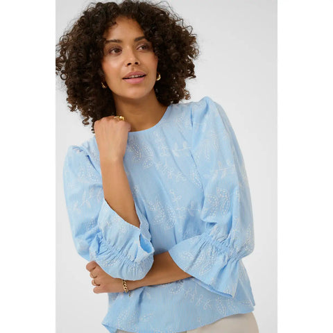 Kaffe Marlee Blouse - Blue