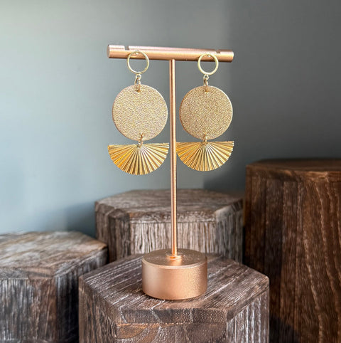 GG Designs - Gold Fan Earrings