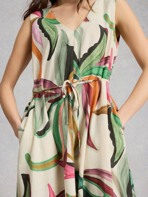 White Stuff - Poppy Linen Blend Maxi Dress (downsize)