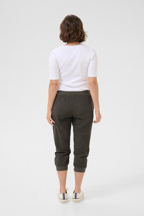 Kaffe Naya Capri Pants  - Black Oyster