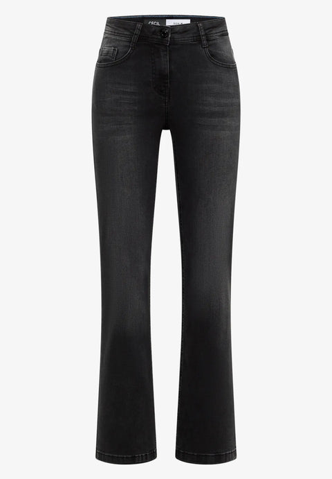Cecil Toronto Bootcut Jeans - Black Washed