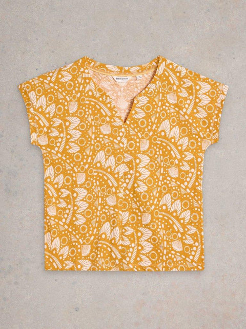 White Stuff Nelly Notch T Shirt - Yello
