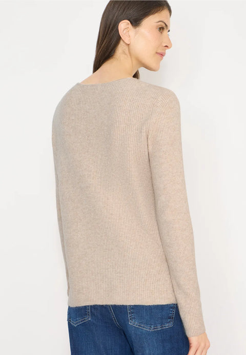 Cecil V-Neck Knit - Beige